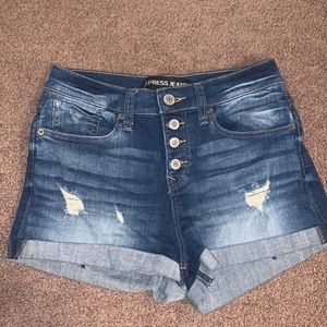 Express High Waist Button Shorts